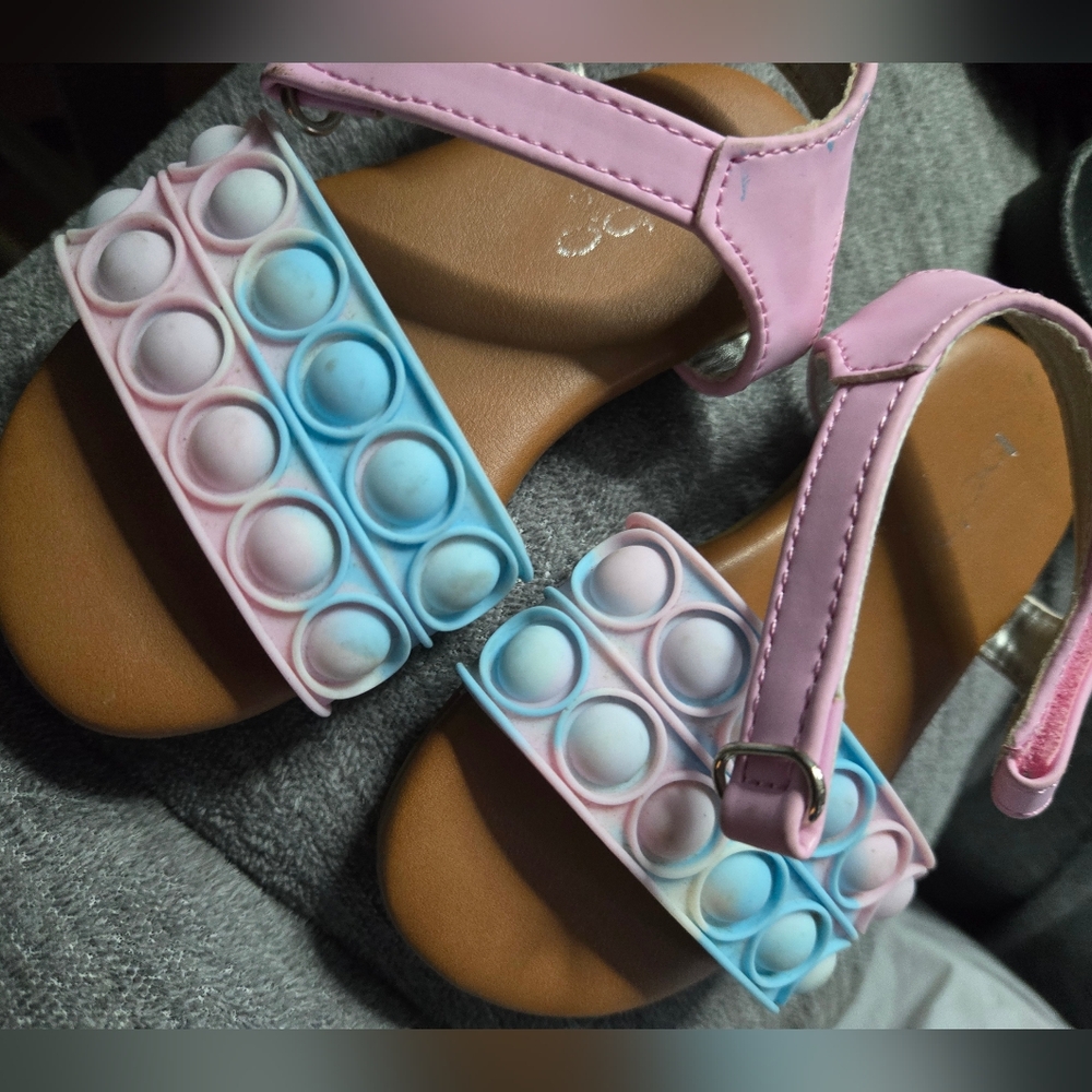 Pink and Blue Pop Bubble Sandals